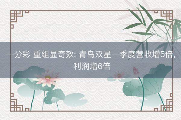 一分彩 重组显奇效: 青岛双星一季度营收增5倍, 利润增6倍